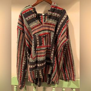 HIPPIE boho threaded knitted pullover sweater